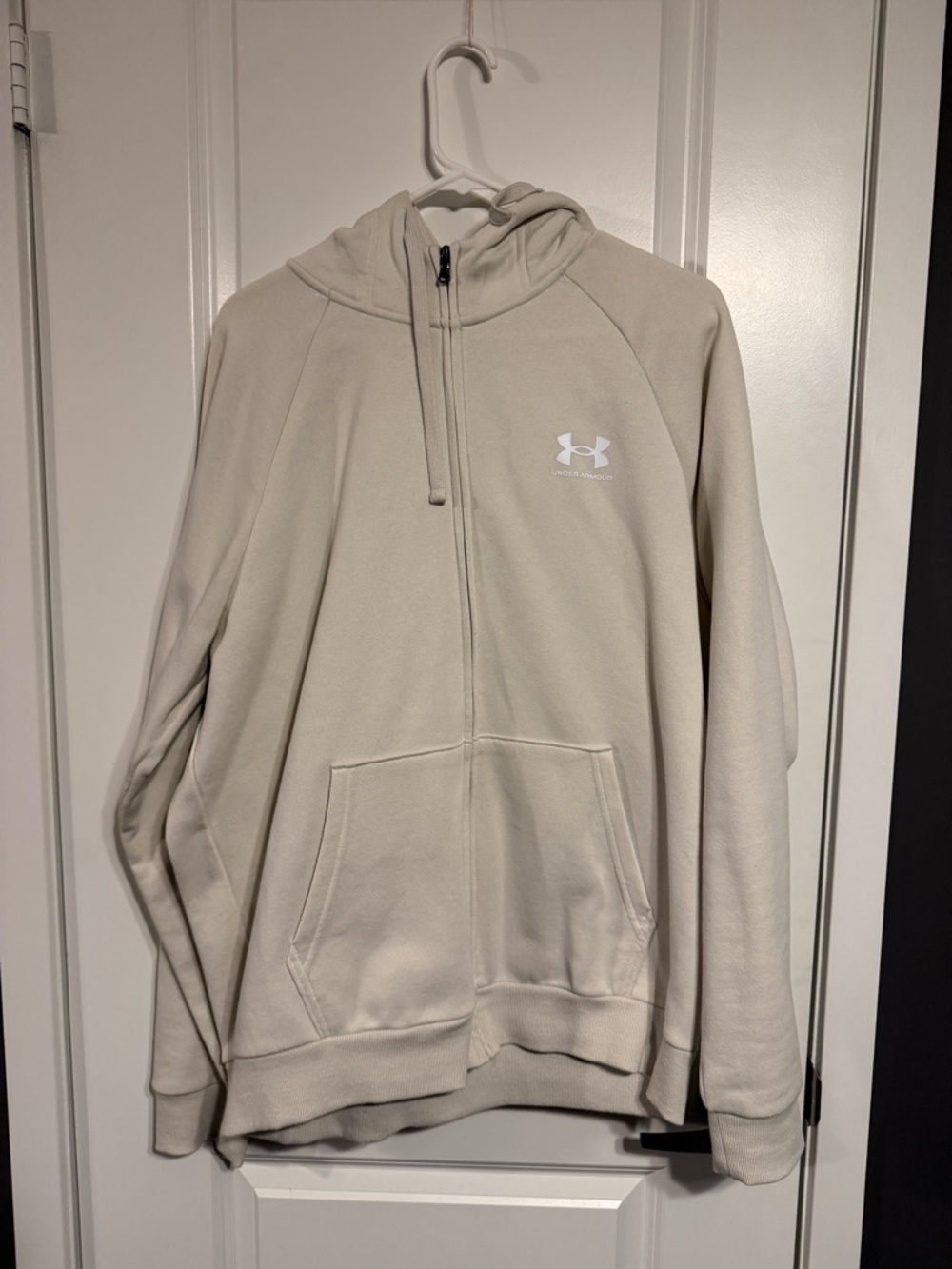 Under Armour Men's Light Beige/Tan Full-Zip Hoodie Sweatshirt